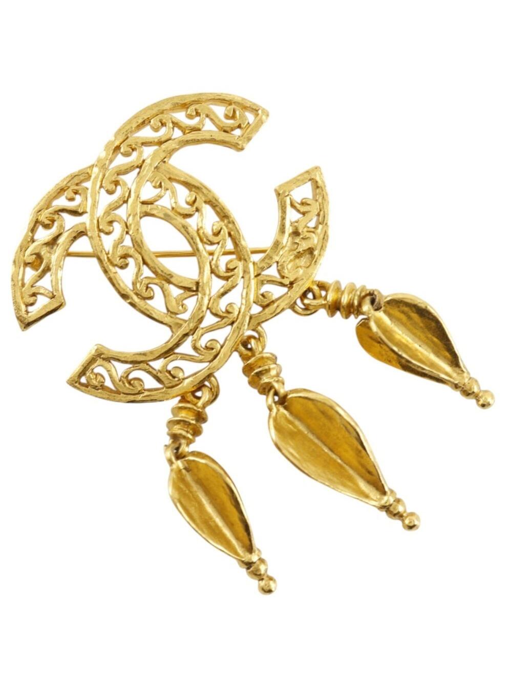 Chanel Cc Logo Brooch Metal #371544C12B